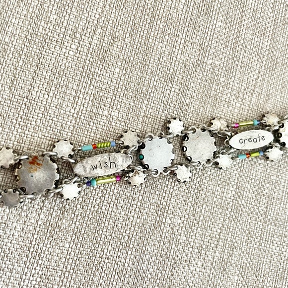 Vintage Firefly Beaded Mosaic Bracelet - Picture 4 of 5